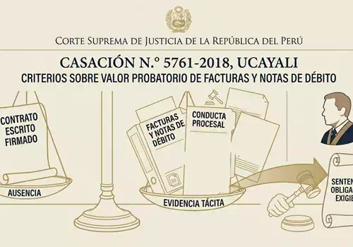 La eficacia probatoria de las facturas y notas de débito en ausencia de contrato escrito